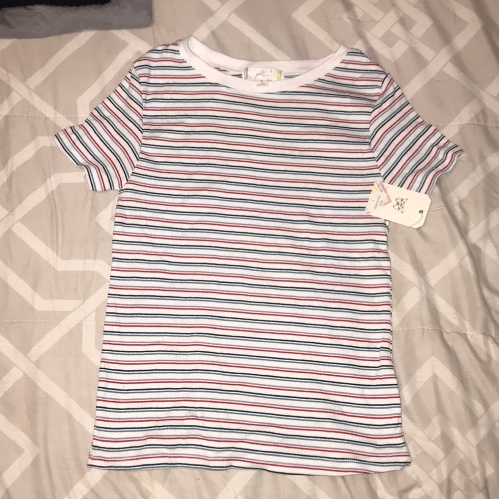 Multi-colored striped t-shirt